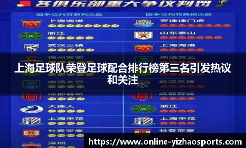 上海足球队荣登足球配合排行榜第三名引发热议和关注